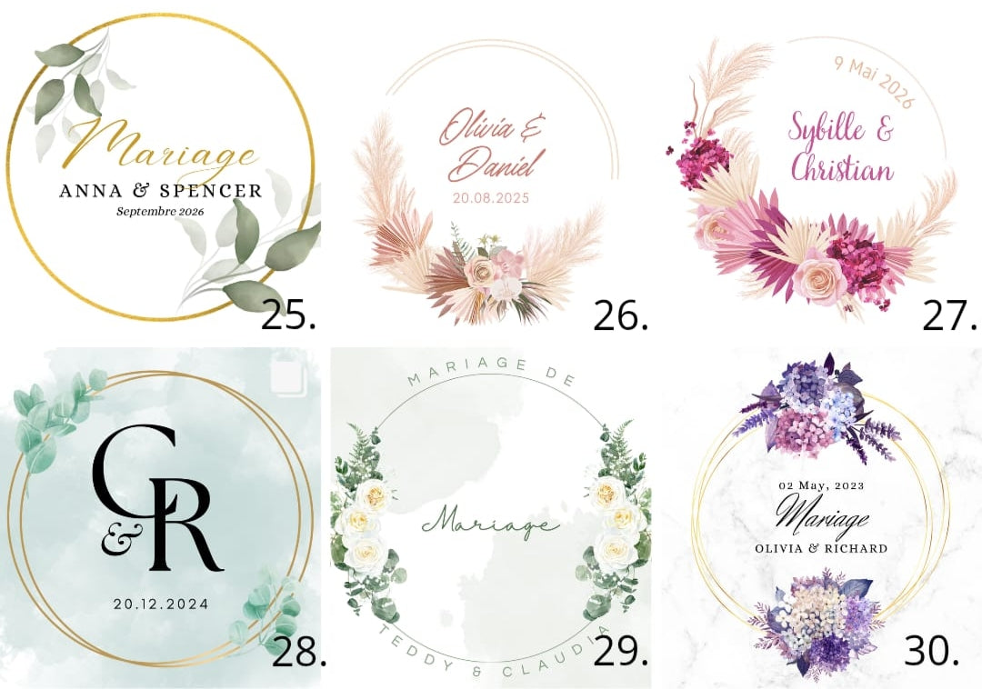 Bougie baptême - mariage