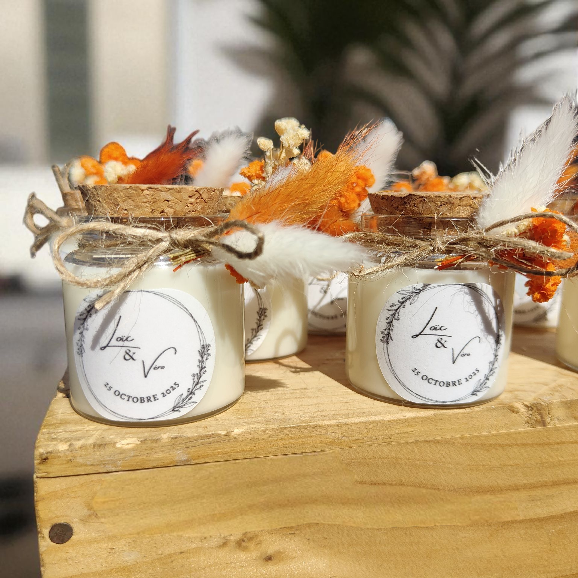 Bougie baptême - mariage