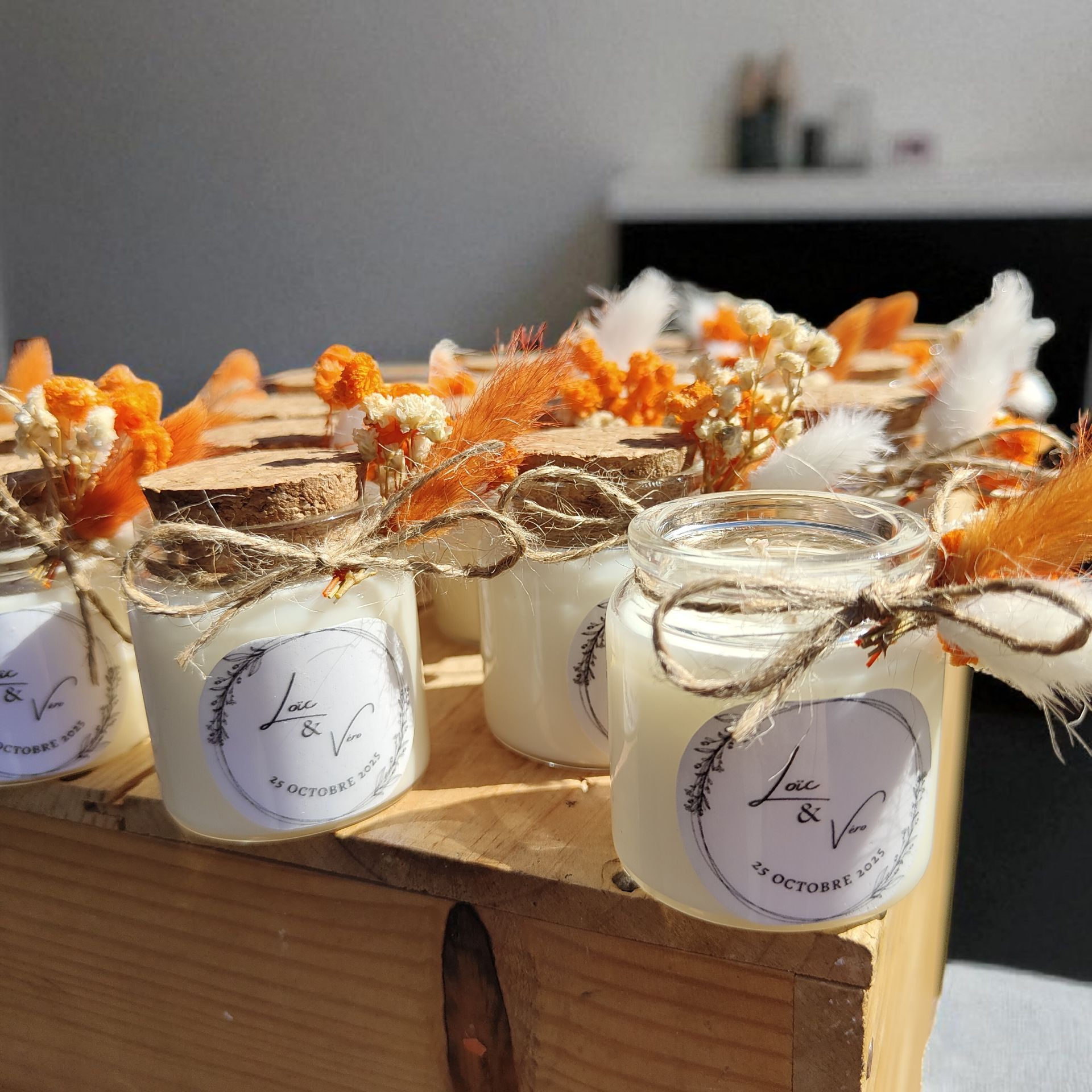 Bougie baptême - mariage