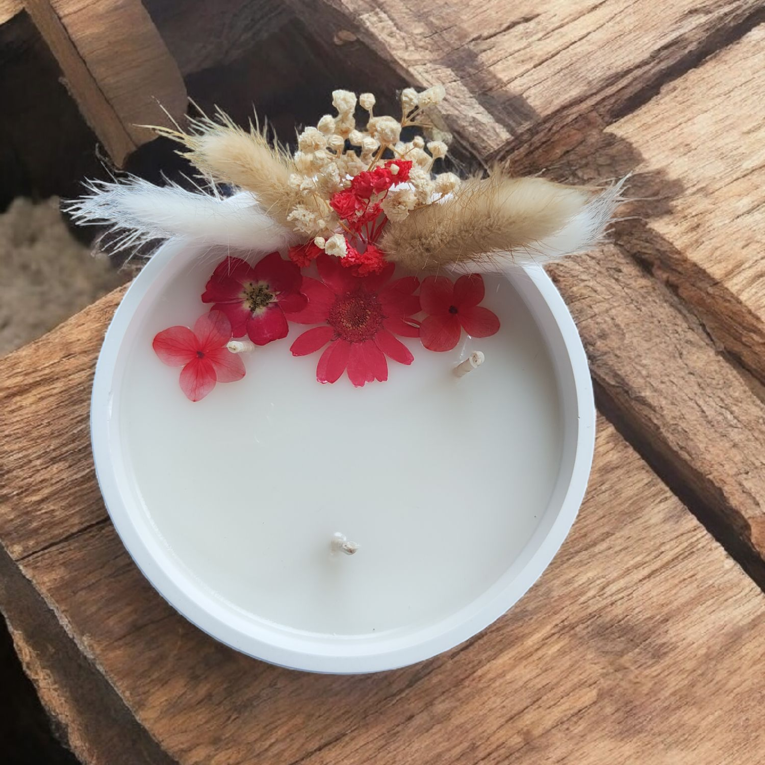 Bougie en plâtre ❤️