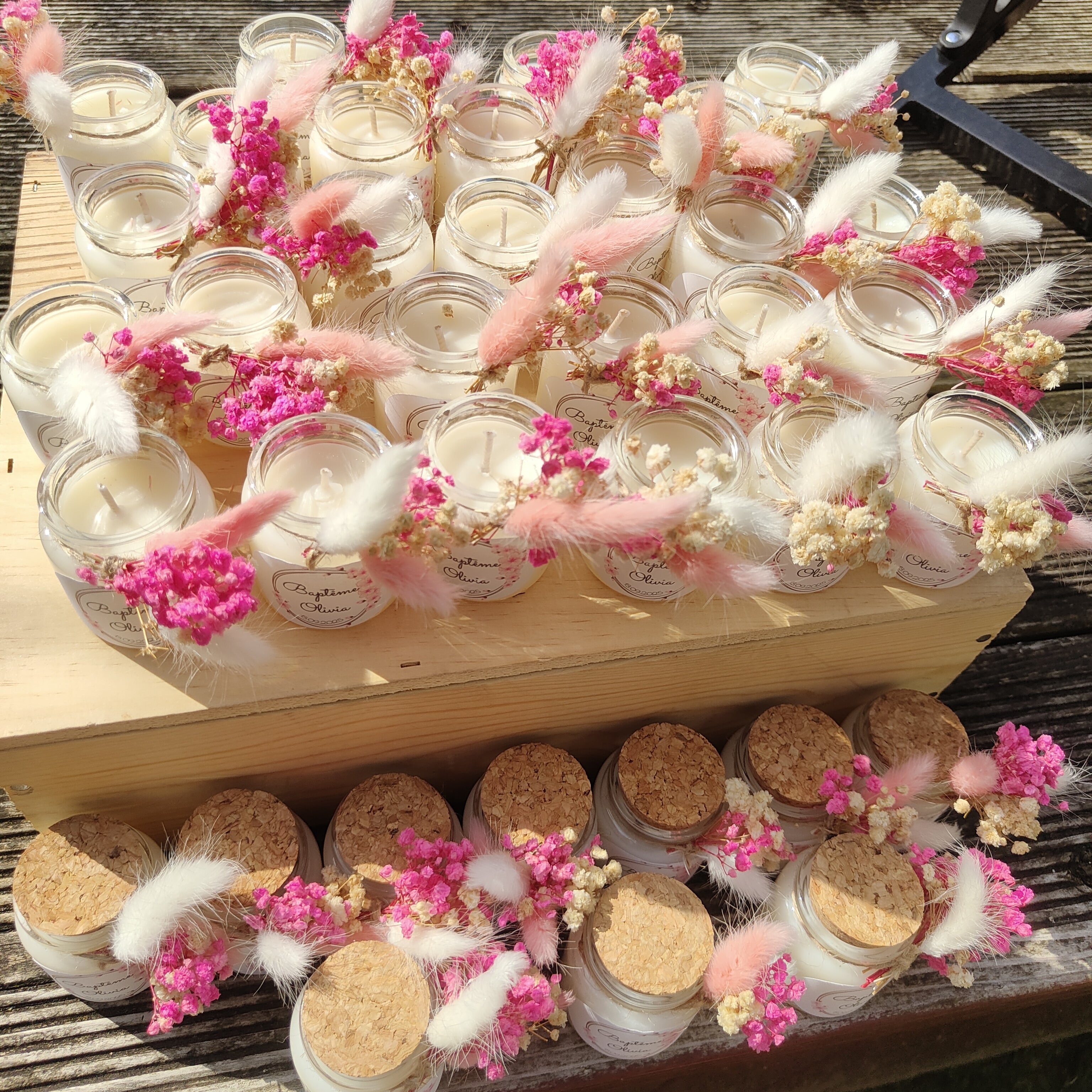 Bougie baptême - mariage