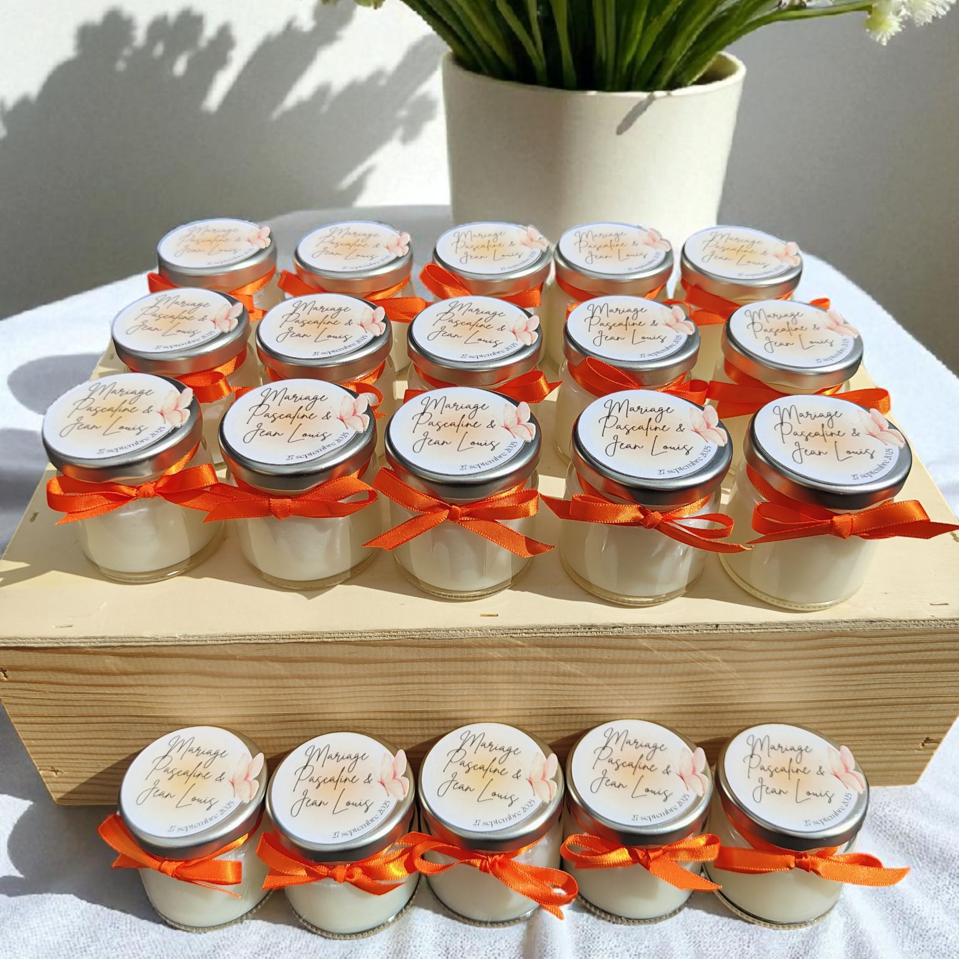 Lot de mini bougies personnalisées