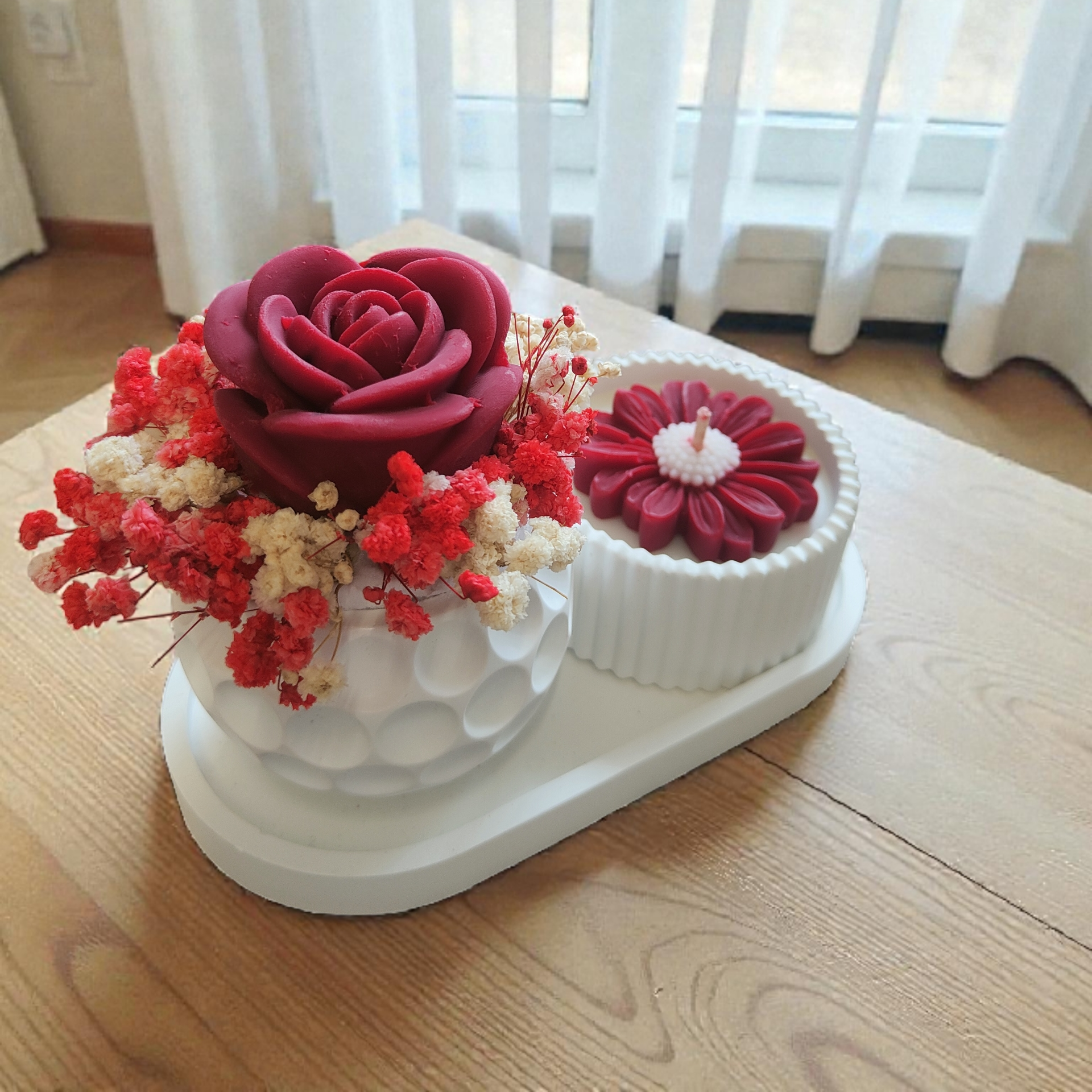 Plateau marguerite & rose 🌹