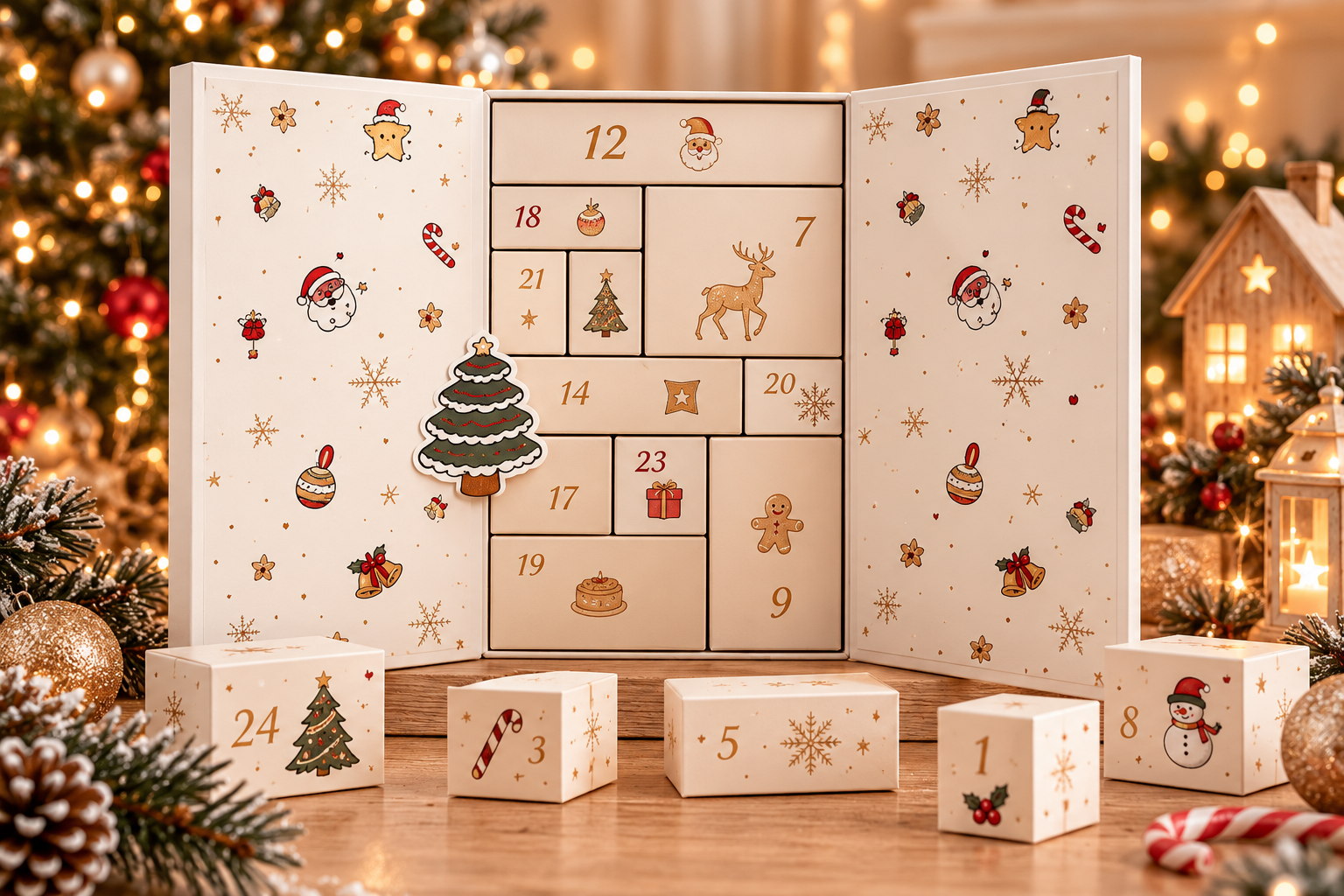 🎄 Calendrier de l’Avent Pau’gie – Version boîte à cases - PRÉCOMMANDE -