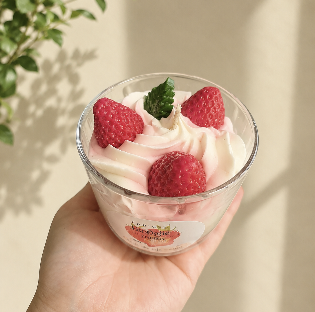 Bougie fraise melba destockage