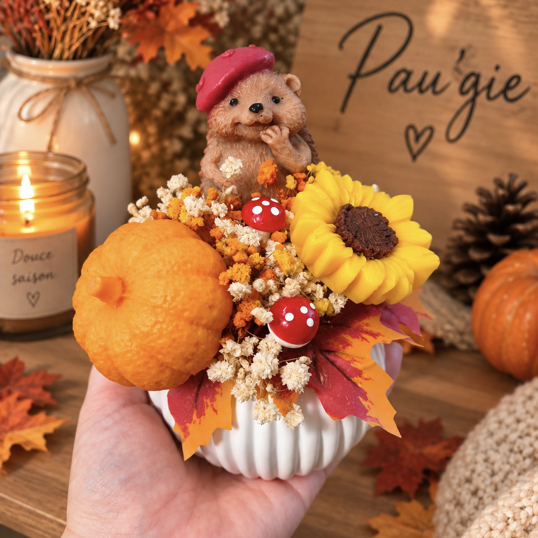 Bouquet automne hérisson 🍂